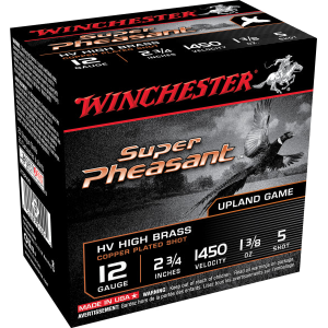Winchester Ammo X12PHV5 Super Pheasant HV High Brass 12GA 2.75\" 1 3/8oz #5 Shot - 25sh Box