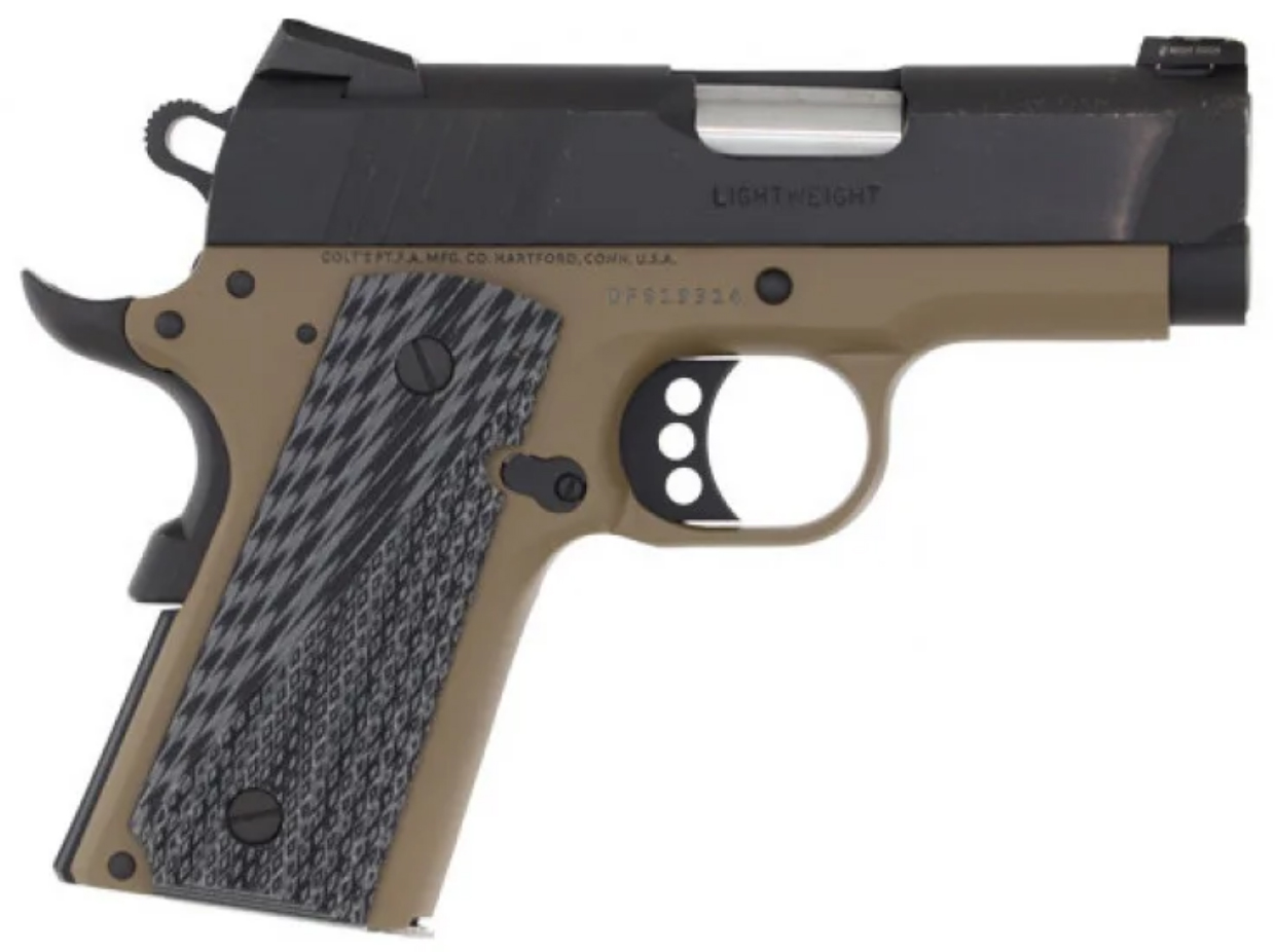 Colt Defender .45 ACP 3" FDE Frame Black Slide Pistol