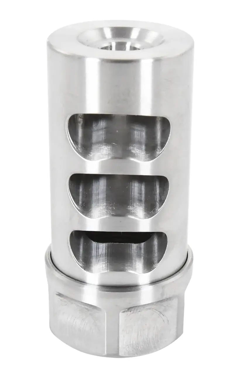 American Precision Arms G2L5830S Gen 2 Little Bastard Self Timing Brake Stainless Steel with 5/8"-24 tpi Threads, 2.22" OAL 1" Diameter for 30 Cal Rifle