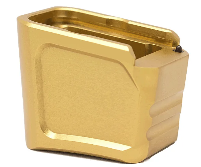 Tyrant Designs - GLOCK 19/23 +4/5 9MM/.40 Magazine Extension, Gold - TD-G19MAGEX-GLD