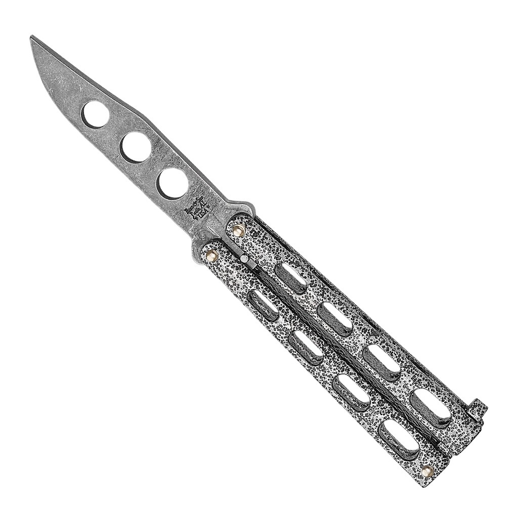 Bear & Son 4" SILVER VEIN BUTTERFLY TRAINER KNIFE