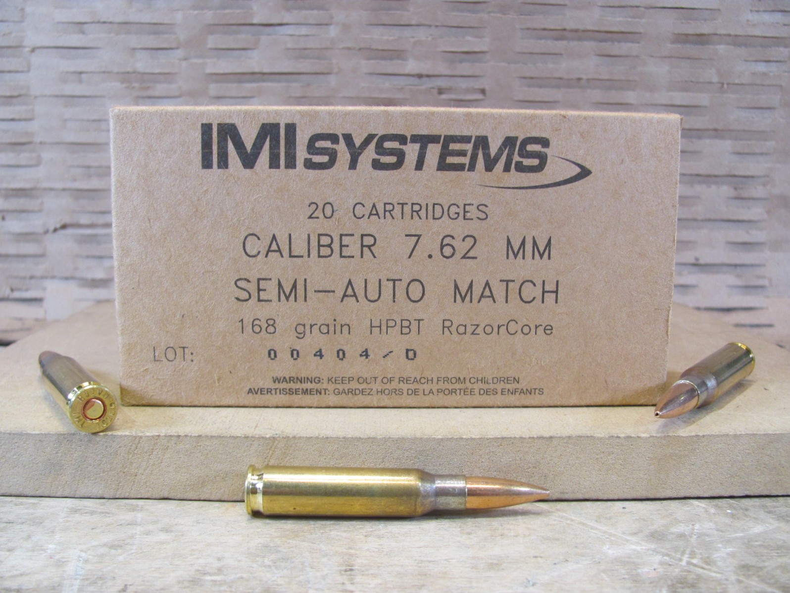 500 Round Case – 7.62×51 NATO 168 Grain HPBT SMK OTM RazorCore Semi-Auto Match Ammo by IMI