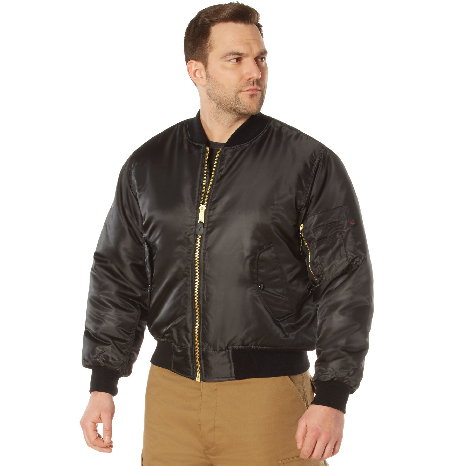 Rothco Ma-1 Flight Jacket - Black, Large
