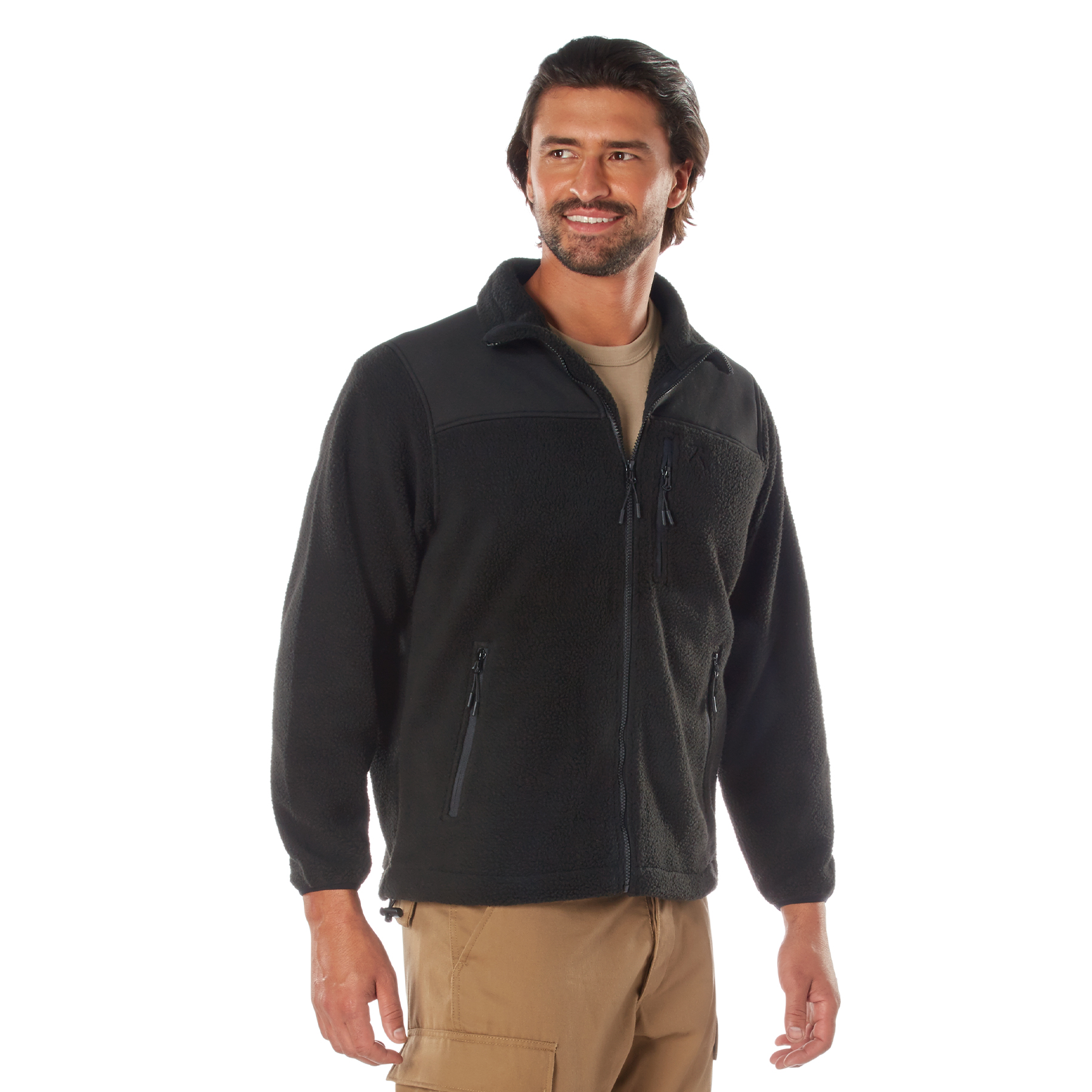Rothco Trailsman Sherpa Fleece Jacket - Black, Medium
