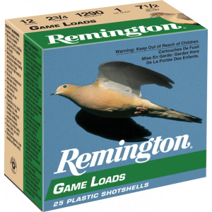 Remington Ammunition GL1275 Lead Game Loads 12GA 2.75\" 1oz #7.5 Shot - 25sh Box
