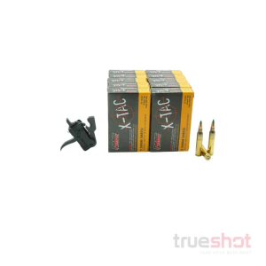 BUNDLE DEAL: Rise Rave 140 Curved Drop in AR Trigger and 200 Rounds of Ammo - PMC 5.56 62 Grain