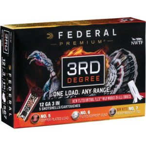 Federal PTDX157567 3rd Degree Turkey 12GA 3\" 1-3/4oz 5,6,7 Shot - 5sh Box