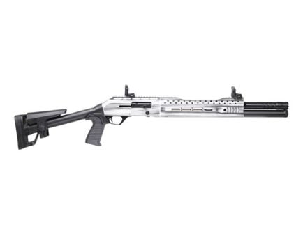 Panzer Arms EG-240 12 Gauge 18.5" 5rd Tactical Semi-Auto Shotgun, Brushed Titanium