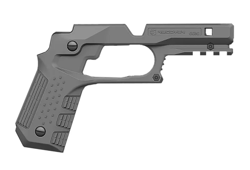 Recover Tactical CC3C-04 Grip Rail System Gray Polymer Picatinny for Compact 1911