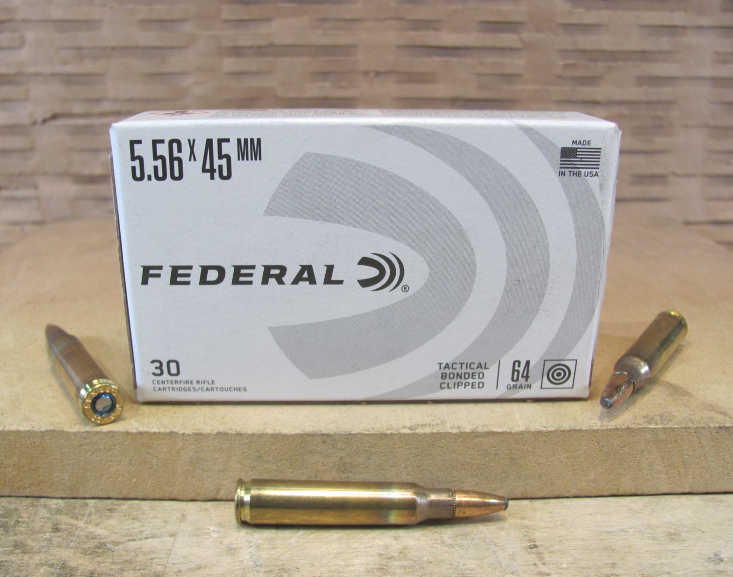 900 Round Case – 5.56mm 64 Grain Federal Tactical Bonded Ammo On Stripper Clips – TCB556T64XBP – READ DESCRIPTION