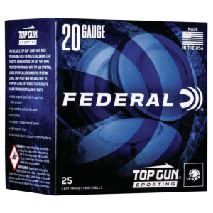 Federal Top Gun Sporting Shotshells 20 ga 2-3/4" 7/8 oz 1250 fps #8 25/ct