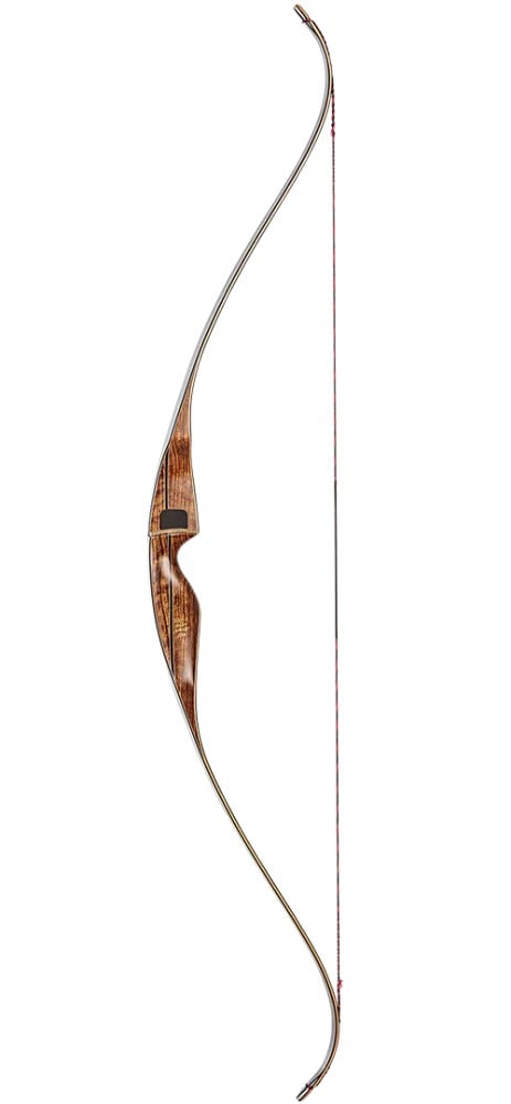Bear Archery Super Grizzly 50LB RH Traditional Bow, Shedua/Black