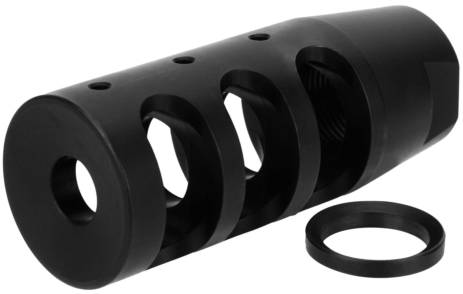 Tacfire 1/2-28 Compact Compensator, .223 Rem/5.56, Nitride Black - MZ1002-N