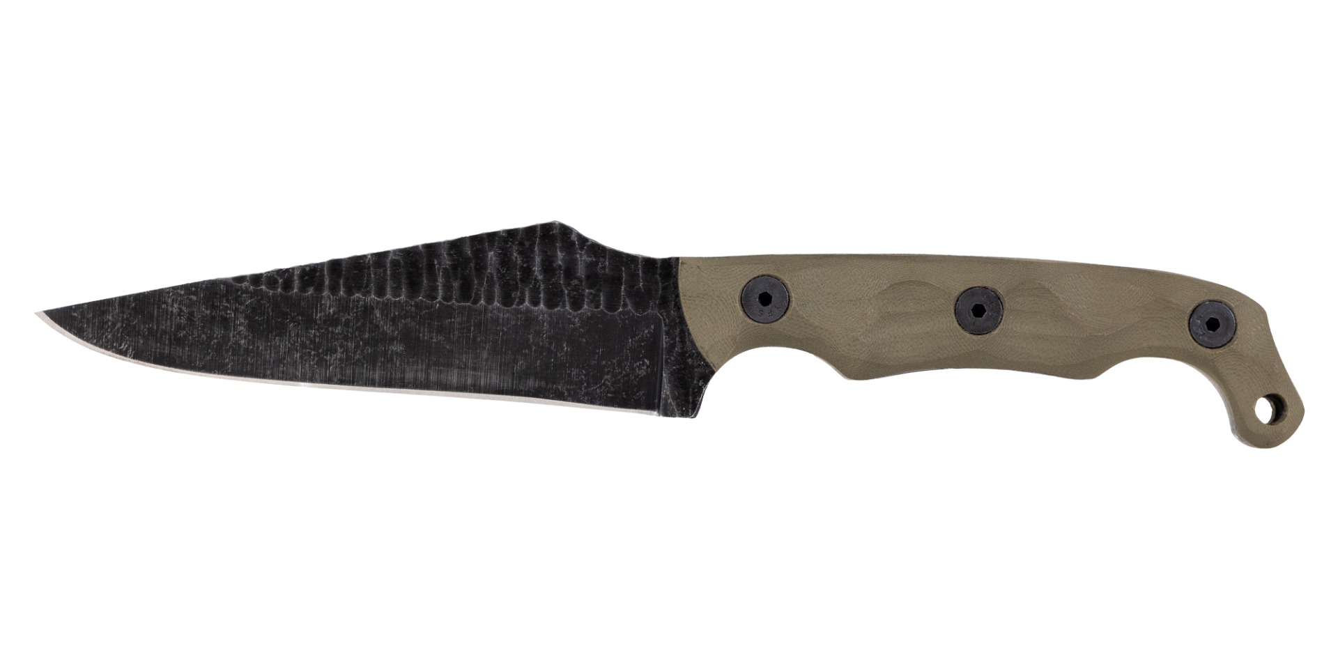 Stroup Knives TU2, Fixed Blade Knife w/ Sheath, OD Green - TU2