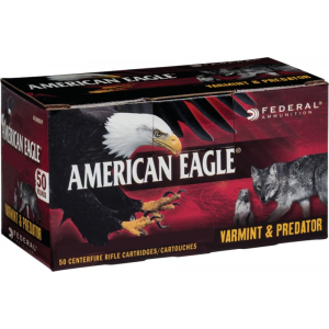 Federal American Eagle Varmint & Predator 6.5 Grendel 90gr Speer TNT JHP 50 Rounds Brass Case