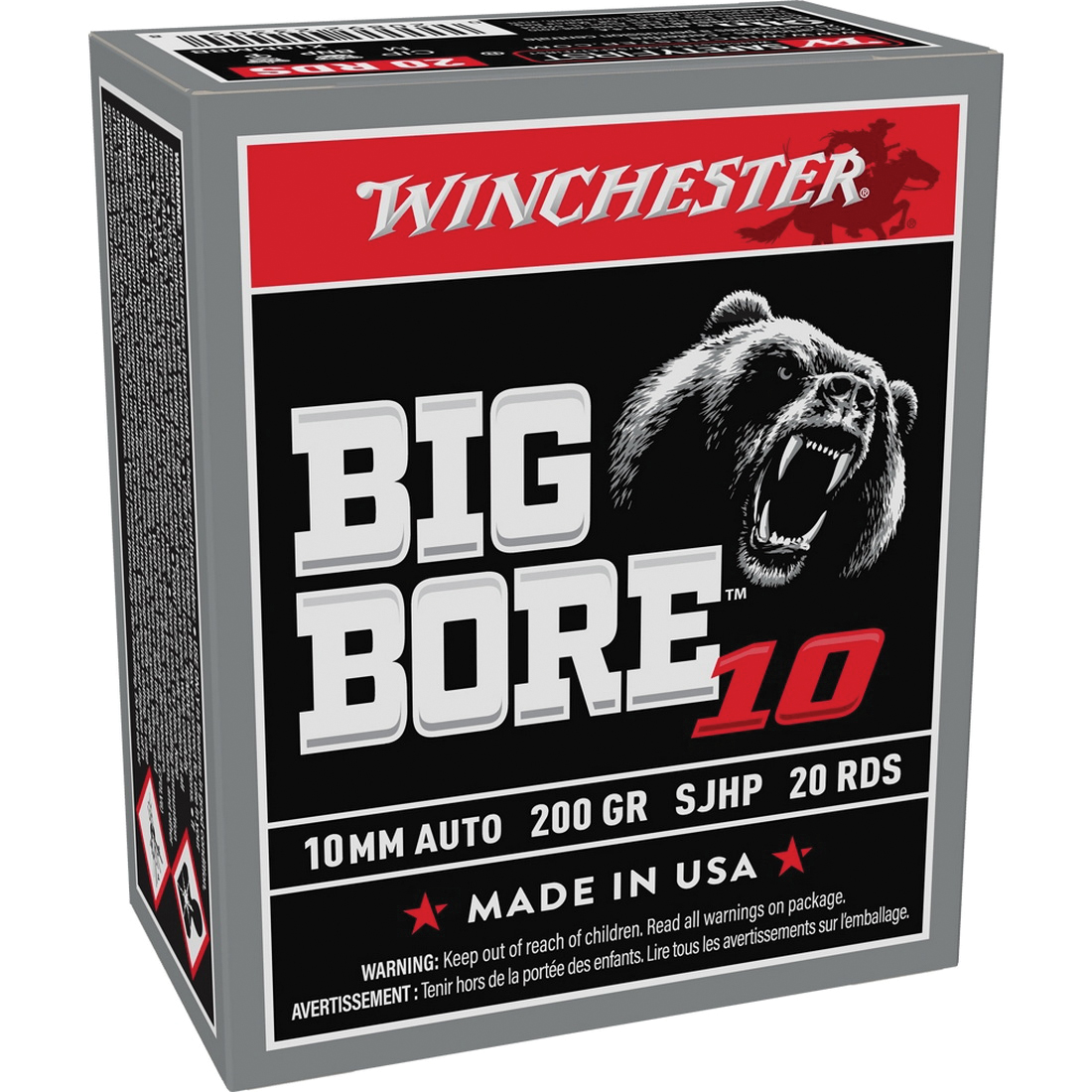 Winchester Big Bore Pistol Ammo 10mm 200 gr. SJHP 20 rd. - No Credit Card Fees - Low, flat rate shipping