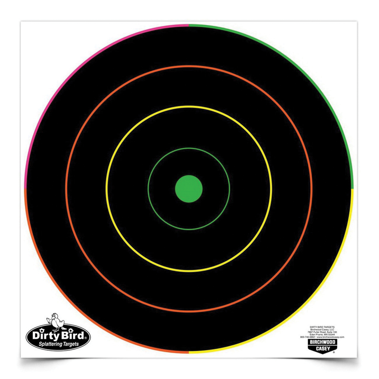 Birchwood Casey Dirty Bird 12" Bullseye Target, Multi-Color, 10/pack - 35830