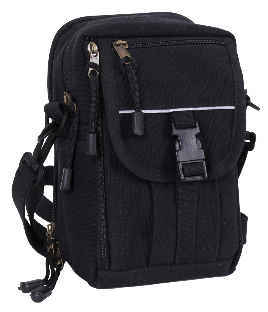 Rothco Heavyweight Classic Canvas Passport Travel Pouch - Black
