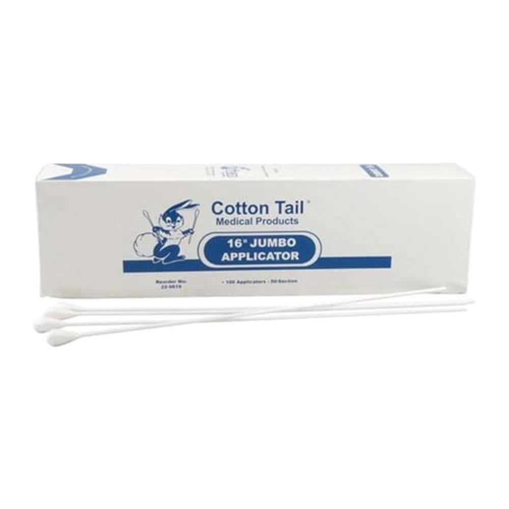 Brownells 16" Cotton Tipped Applicator, White Pack of 100