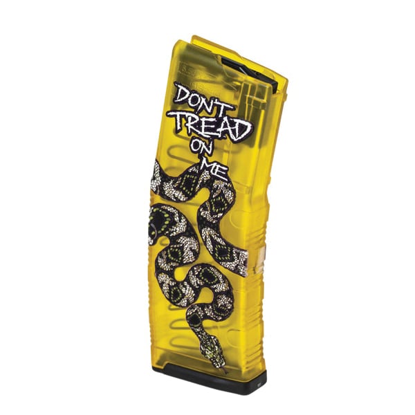 Amend 2 Mod-C Don't Tread On Me 30rds 5.56x45mm/.223 Remington, Translucent Yellow