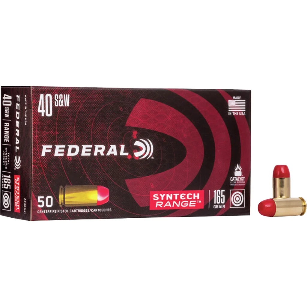 Federal Syntech Range Pistol Ammo 40 S 165 gr. TSJ 50 rd.