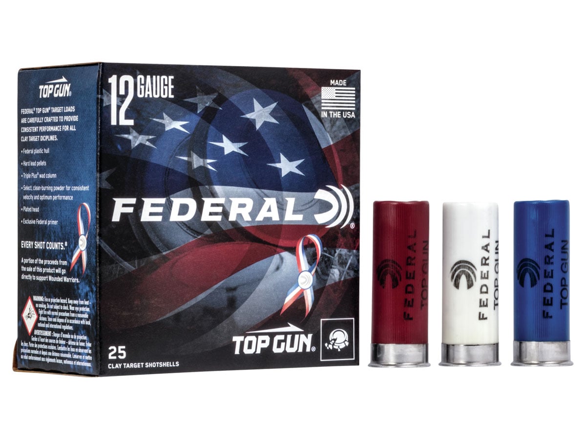 Federal Top Gun Red, White & Blue Edition Load 12 Gauge 2.75 in. 1 1/8 oz. 8 Shot 25 rd. - No Credit Card Fees - Low, flat rate shipping
