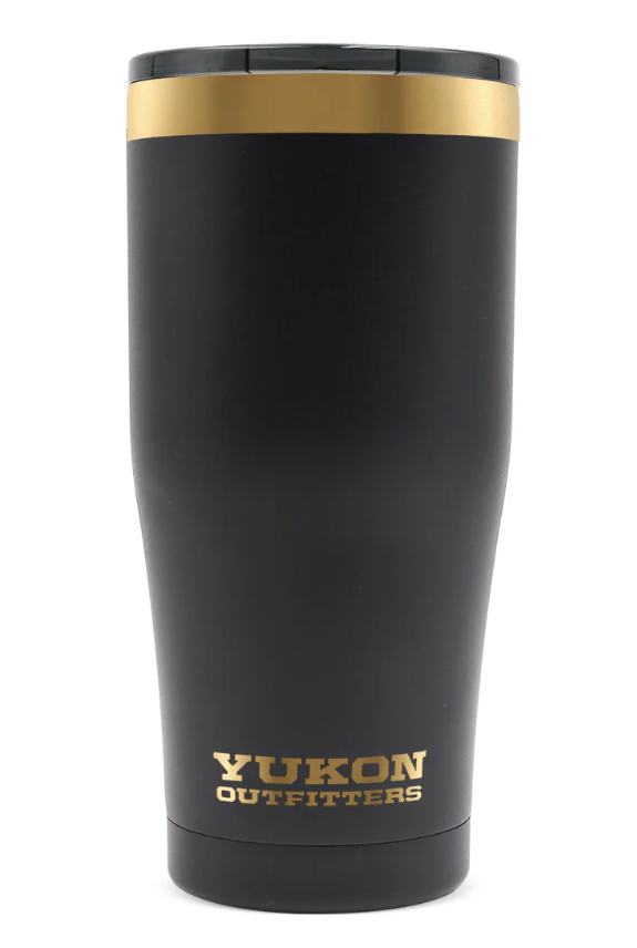 Yukon Outfitters 20 oz Tumbler, Black/Gold