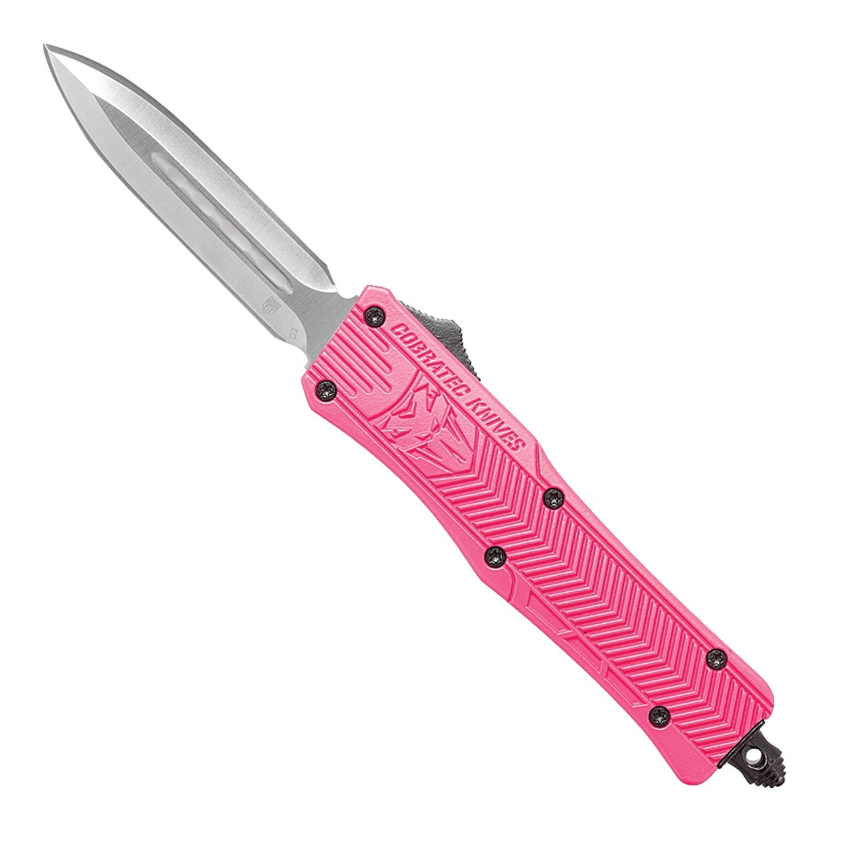 CobraTec Knives CTK-1 Small Folding OTF Knife Dagger, Pink - SPKCTK-1SDAGNS