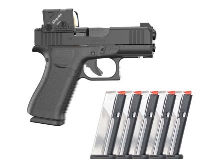 Glock G43X 9mm Pistol w/ Aimpoint Optic & Five PSA Dagger Micro 9mm 15 Round Magazines