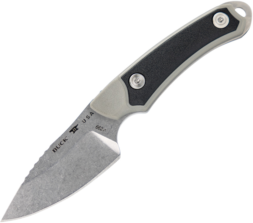 Buck Alpha Scout Select Fixed Blade Drop Point Knife, Gray - 0662GYS-C