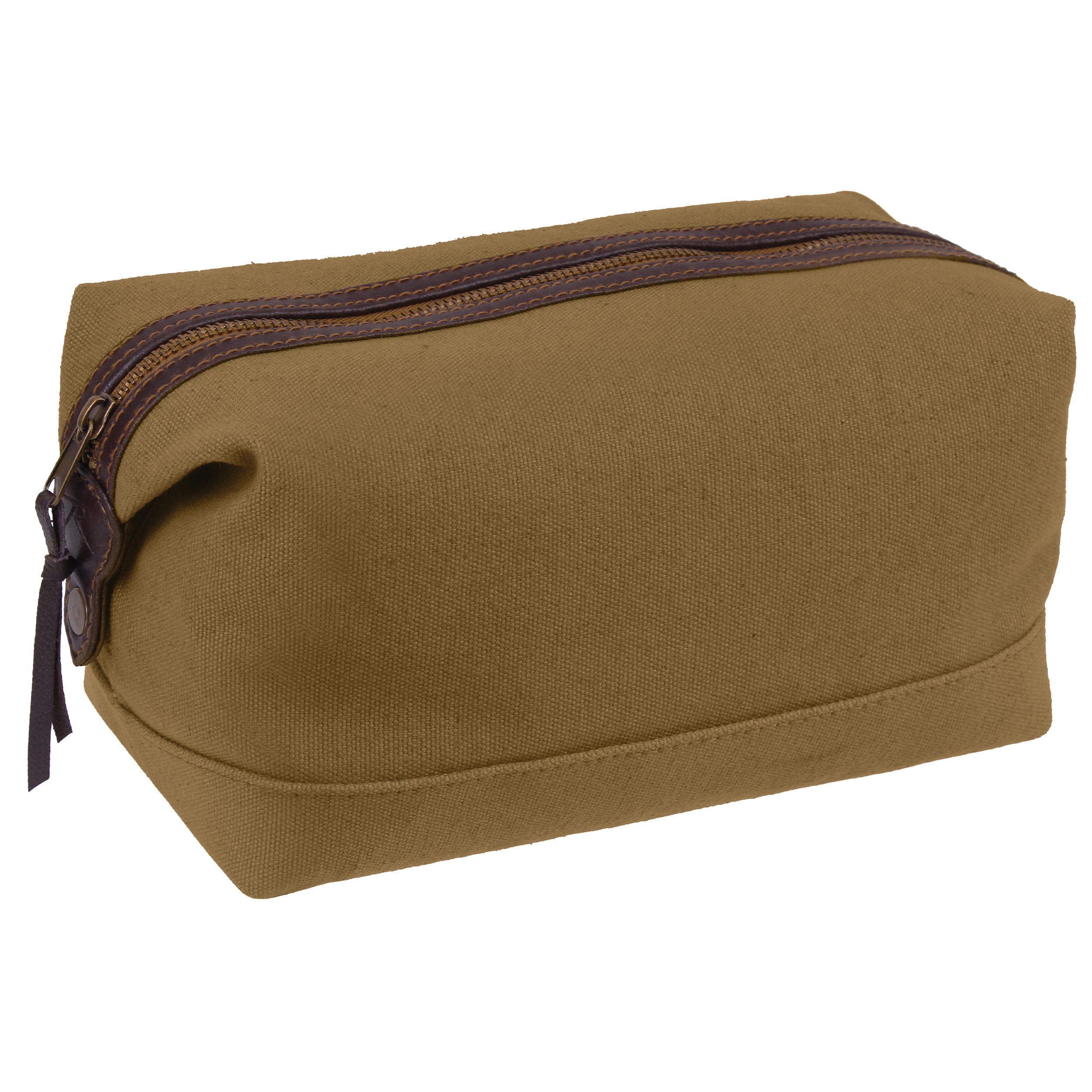 Rothco Canvas Leather Travel Kit - Coyote Brown