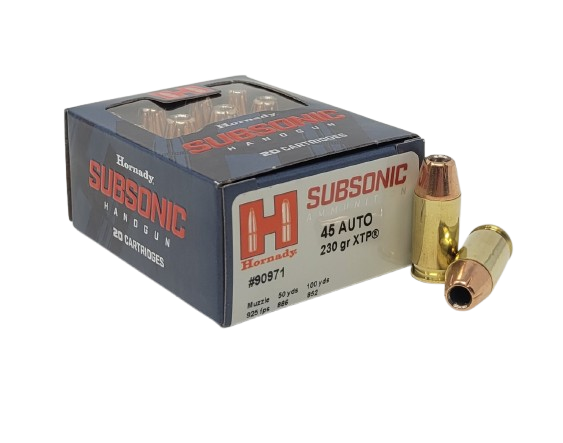 HORNADY SUBSONIC 45ACP 230G XTP 20RD BX 200RD CASE - No Credit Card Fees - Low, flat rate shipping