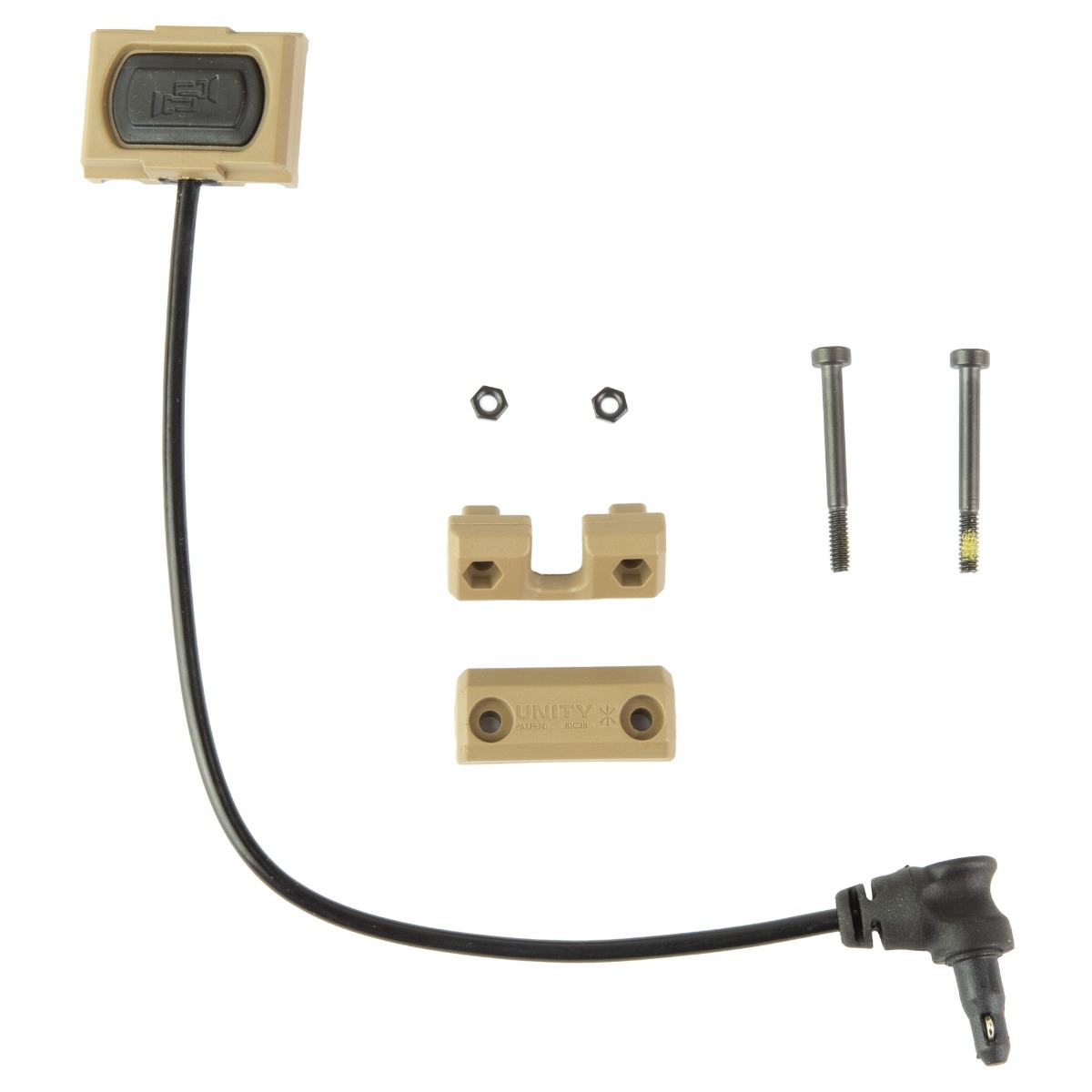 Unity Tactical ModButton Lite Remote Switch - Single Lead 1.30" Polymer for Enhanced Functionality - MBL-FDE-CL-7