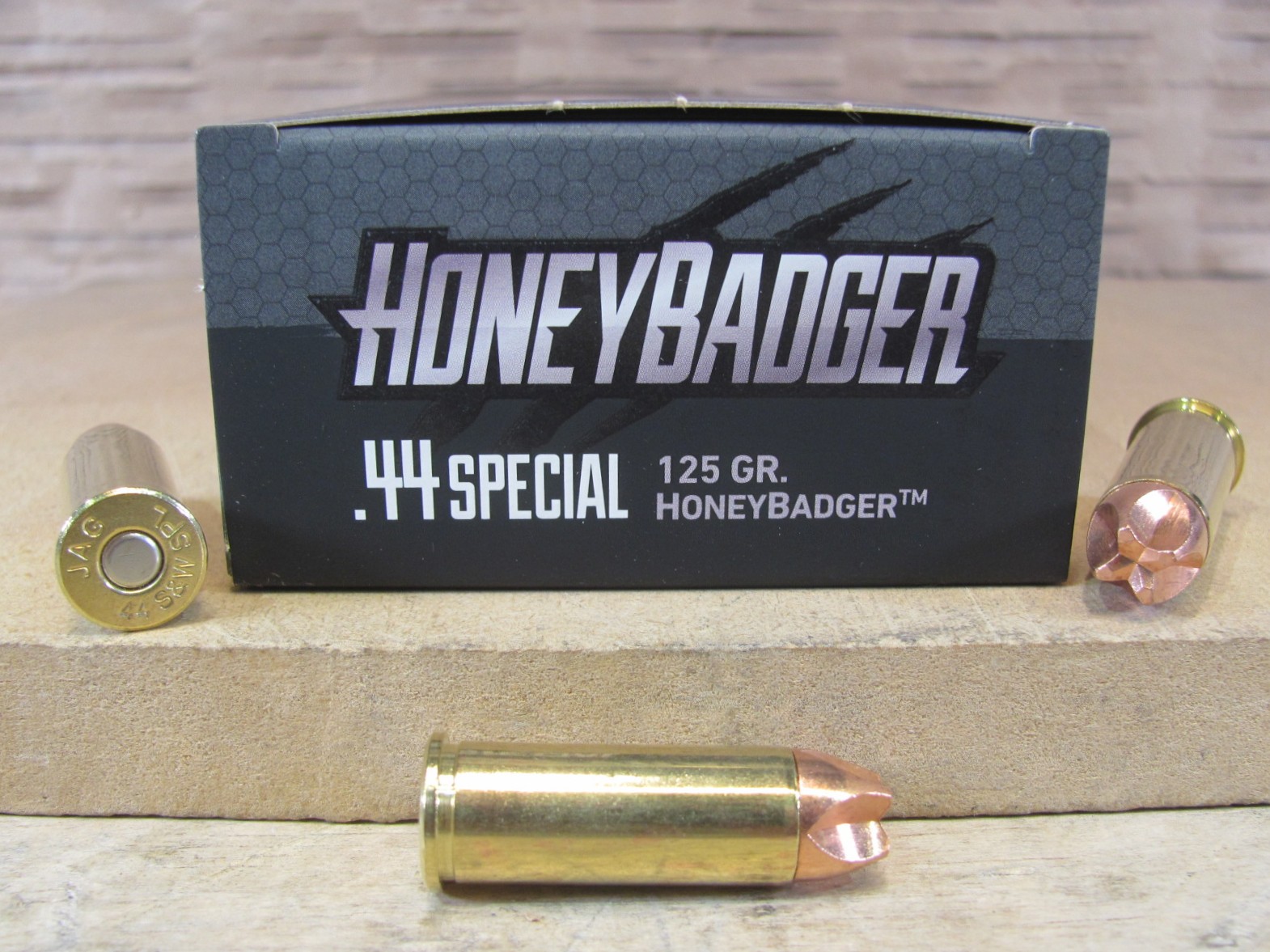 500 Round Case – 44 Special 125 Grain HoneyBadger Defense Black Hills Ammo – D44SPLN3
