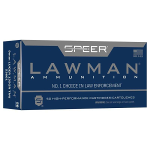 Cci Speer Lawman Handgun Training Ammunition 9mm Luger 135gr TMJ 1120 fps 50/ct