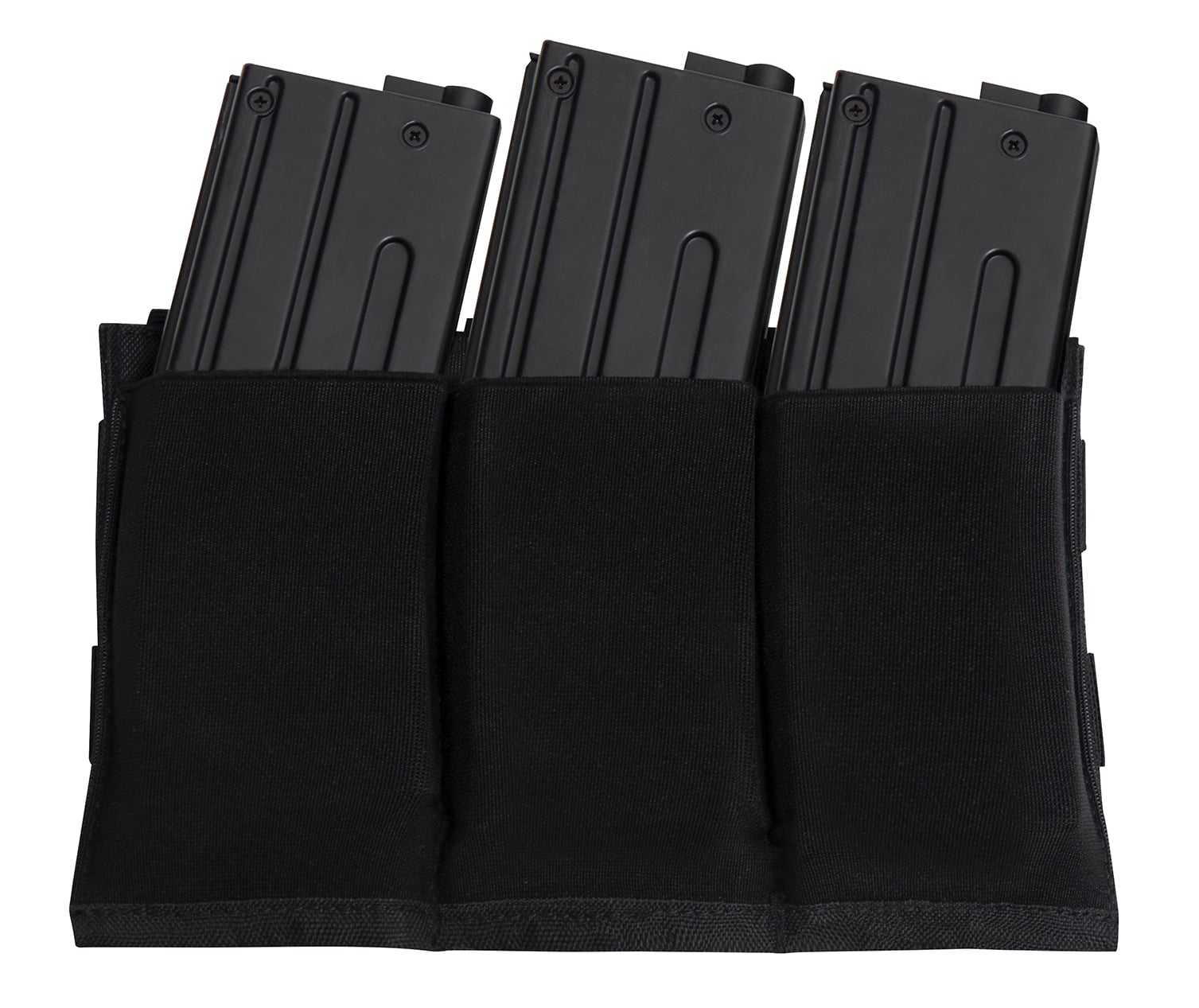 Rothco Lightweight 3 Mag Elastic Retention Pouch - Black
