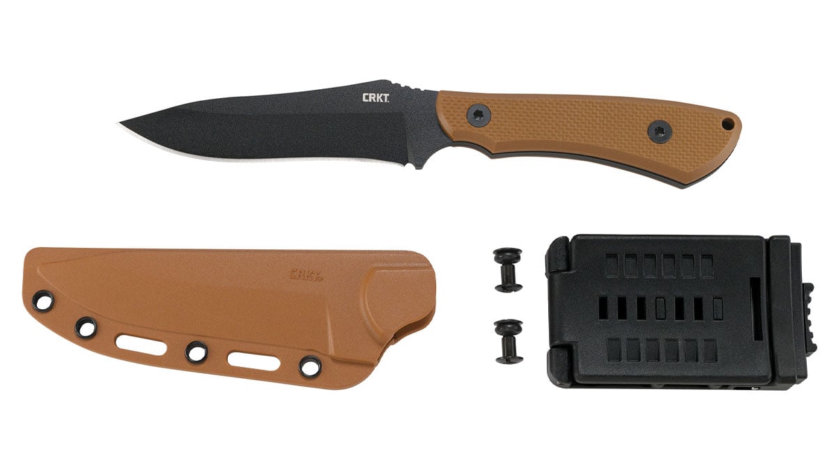 CRKT Ramadi 4.37" Fixed Blade Knife w/ Sheath, Coyote Brown - 2083