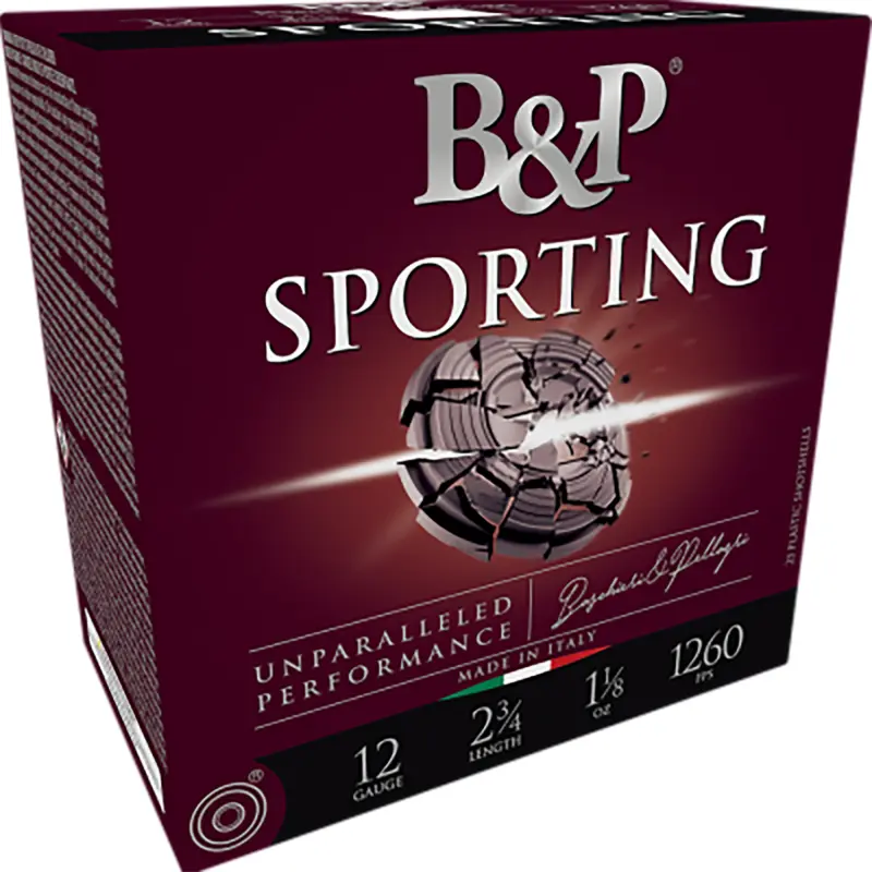 B Ammunition 12B1SC85 Sporting Clay 12Gauge 2.75" 1oz 8.5Shot 25 Per Box/10 Case