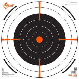 Allen 15334 EZ Aim  Bullseye Paper Target 12 x 12 12 Per Pack