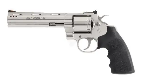 COLT GRIZZLY 357MAG 6" 6RD - POLISHED STAINLESS HOGUE GRIPS