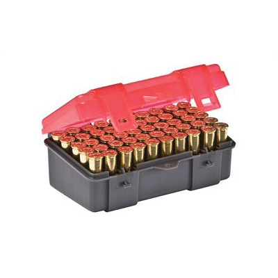 Plano 50rd .357/.38 Sp/.38 Handgun Ammo Box, Charcoal/Rose - 122550