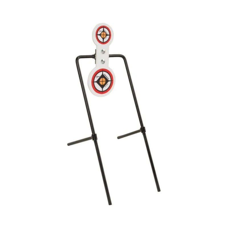 Allen EZ-Aim Hardrock AR500 Round Spinner Targets Stand for Rimfire Rounds Centerfire Pistols 7.375"W x 21.75"H White/Red/Black