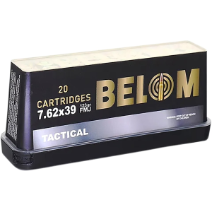 Belom Tactical 7.62x39mm Ammo 123 Grain Full Metal Jacket Box of 20