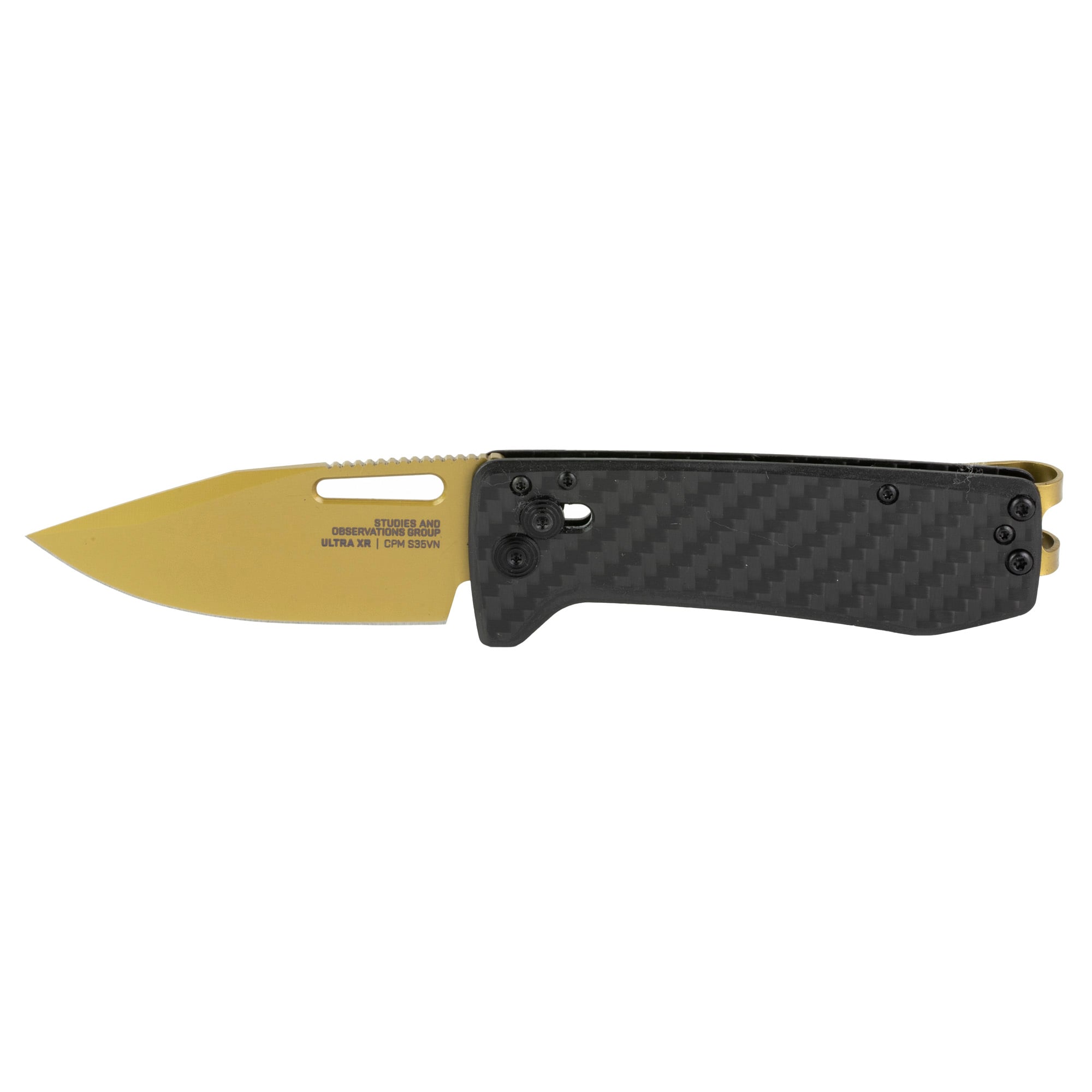 SOG Knives Ultra XR 2.8" Clip Point Folding Knife, Gold - SOG12630257