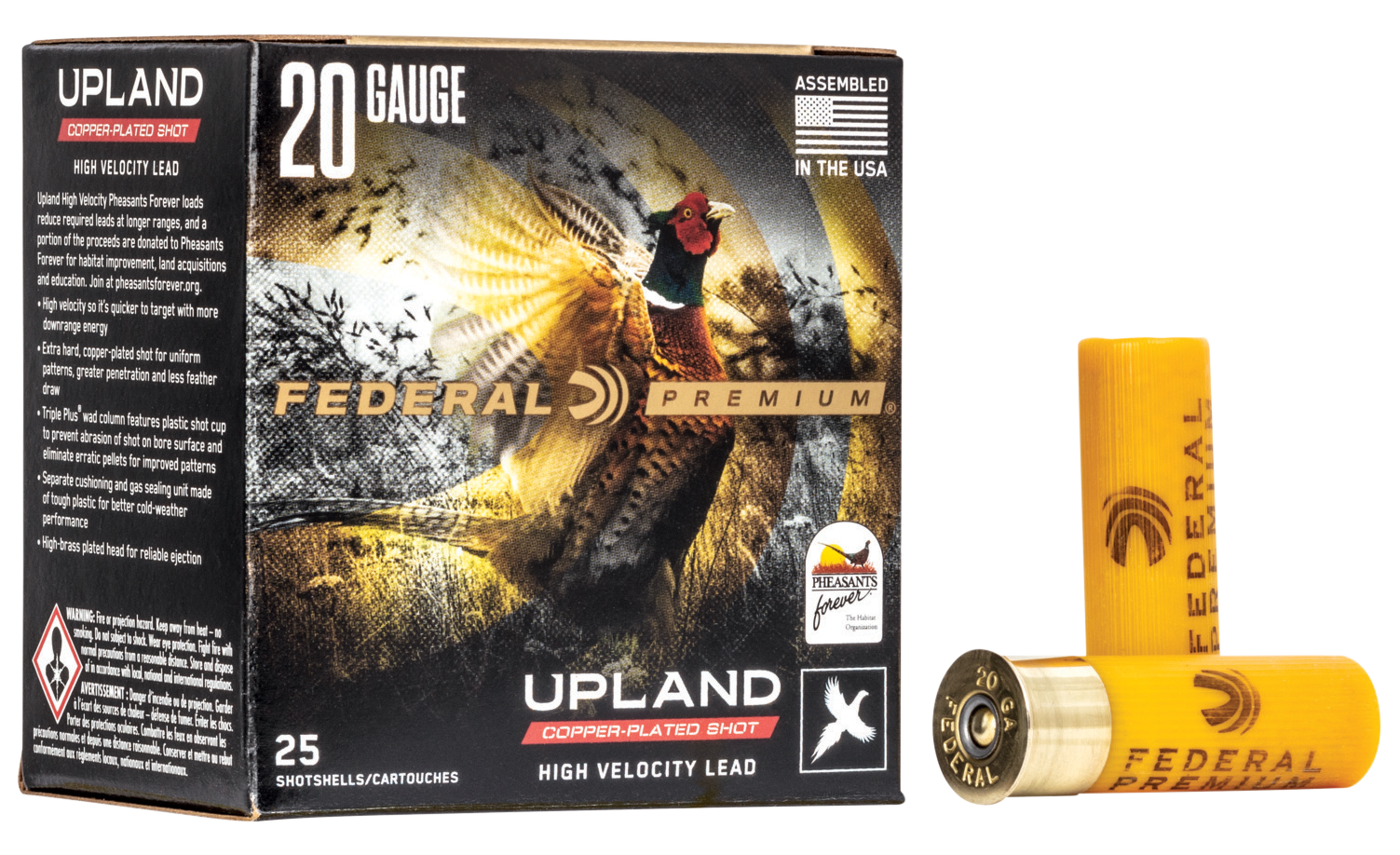 Federal Premium Upland Wing-Shok Ammo 20 ga. 2.75 in. 1 oz. 4 Shot 25 rd. - Flat Rate Shipping Under 30lbs! - No Credit Card Fees