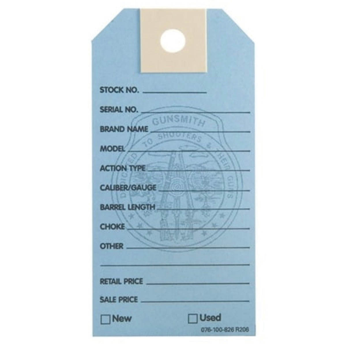 Brownells 3.75" x 1.88" Gun Price Tag, Light Blue Pack of 1000
