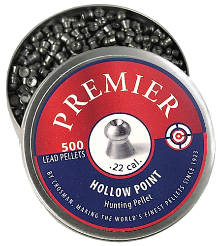 Crosman Premier .22 14.3 gr Hollow Point Pellet, 500/pack - LHP22