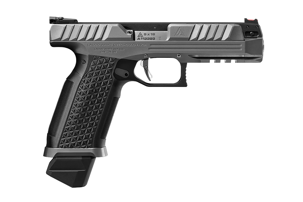 Laugo Arms Alien Creator Evolution 9mm 4.8" 17rd Pistol, Black / Grey - LA-ALN-CTR-EV-FK-NT-17