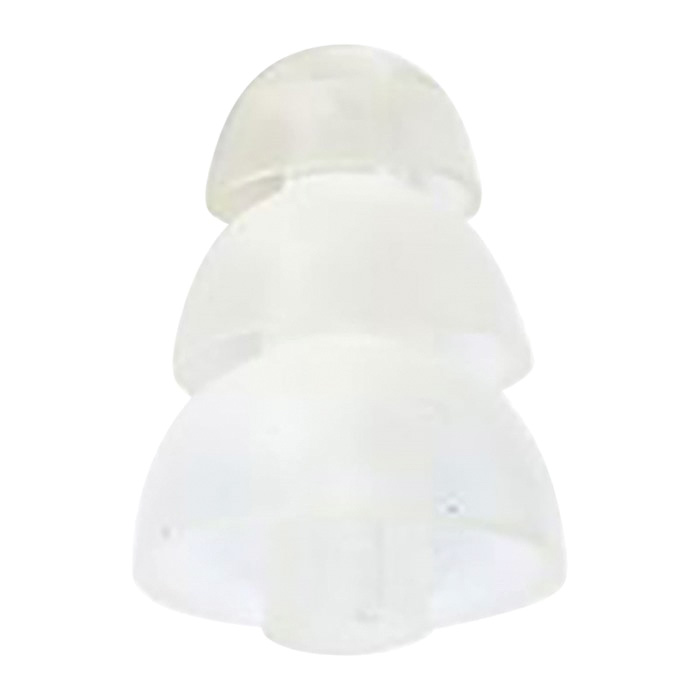 OTTO Large 3-Flanged Medium Stem Replacement Eartip, Clear Pack of 10