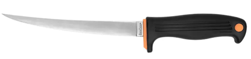 Kershaw 1257X Clearwater 7" Fixed Fillet Plain Satin 420J2 SS Blade Black Co-polymer Handle Includes Sheath